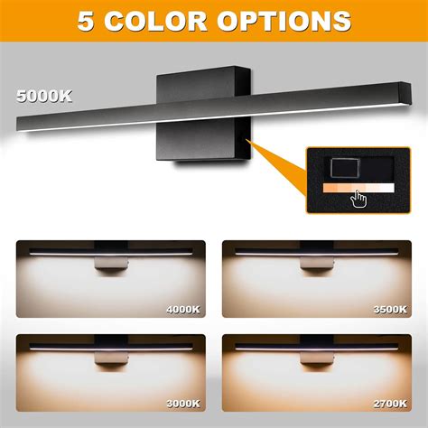 Buy NIORSUN 23.62 inch Modern Bathroom Vanity Light Dimmable 5CCT 980LM ...
