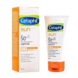 Cetaphil Sun SPF 50 Face and Body Light Gel - Sensitive Skin 50 ml ...