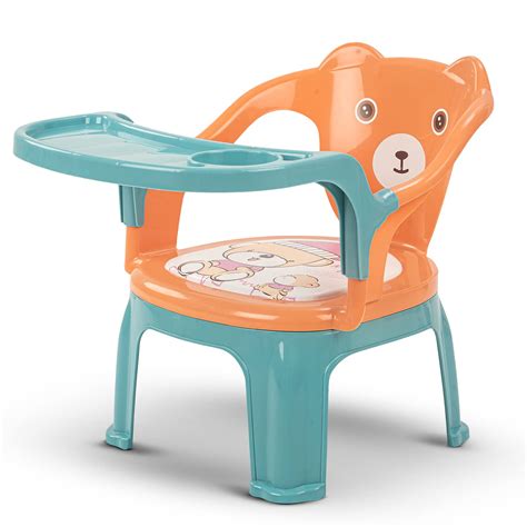 Buy Baybee Plastic Baby Chair for Kids Study Table Chair with Cushion ...