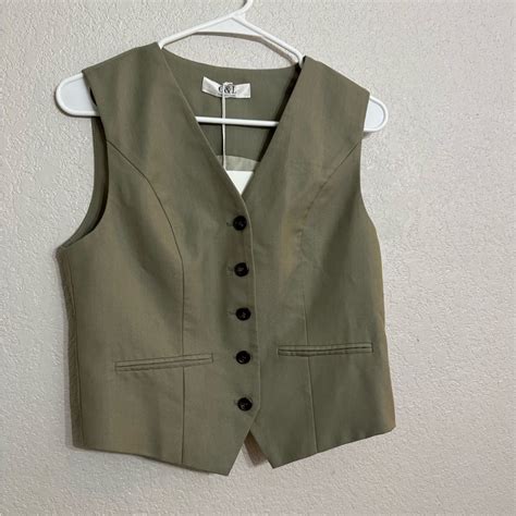 Women’s vest | Green sweater vest, Olive vest, Green vest outfit