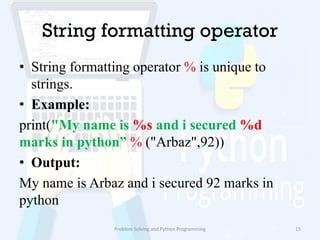Image result for Explain String Operators with Example in Python
