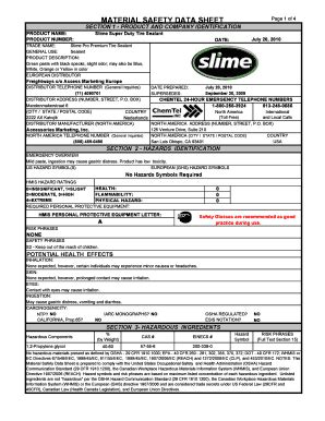 Fillable Online archpdfs lps MATERIAL SAFETY DATA SHEET Page 1 of 4 ...