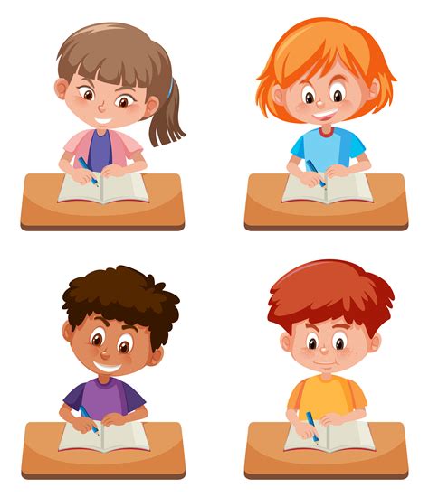 A set of student study 605379 Vector Art at Vecteezy