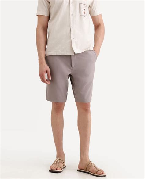 Rare Rabbit Men's Drivo-Ss26 Dusky Peach Polyester Blend Fabric Regula