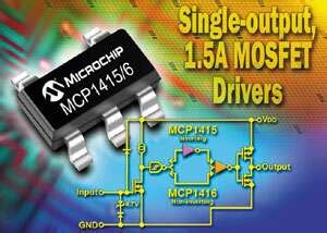 Microchip : 1.5 A MOSFET drivers come in SOT-23 packaging - EE Times
