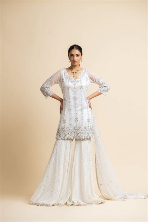 Nitika Gujral - Off White Garara Set - Elahe