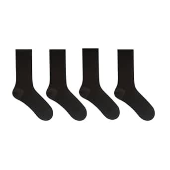 Buy BALENZIA SocksXpress Men's Bamboo Crew Black, Navy | Pack of 4 at ...