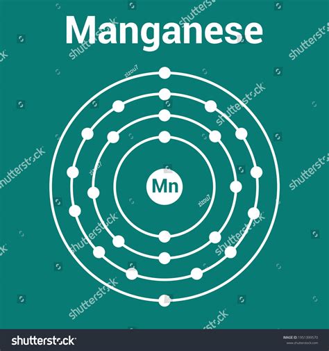 Bohr Model Manganese Atom Electron Structure Stock Vector (Royalty Free ...