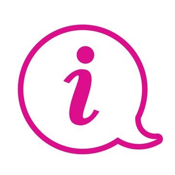Pink information icon style | Premium Vector