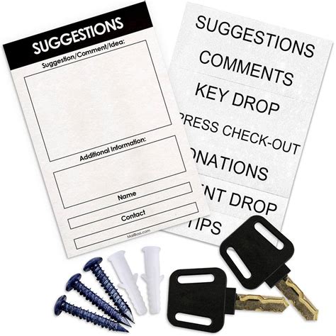 Comment Boss Locking Steel Suggestion Drop Box / Key India | Ubuy
