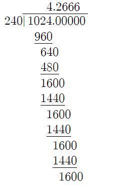 240 and 1024 long division methodwho to do - Brainly.in