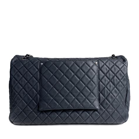 Chanel Navy XXL Classic Travel Flap Bag For Sale at 1stDibs | chanel travel bag, chanel xxl ...