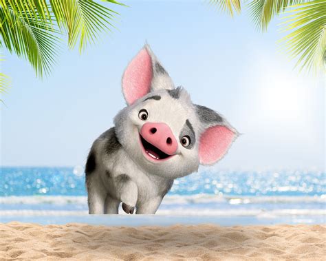 Moana Theme Pua the Pig Cutout Customized Party Supplies India Online