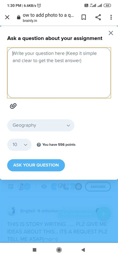 ow to add photo to a question on this app on android please provide a ...