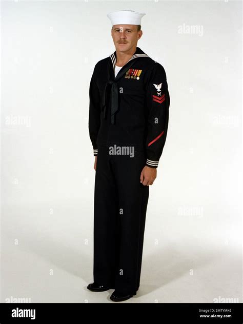 Uniform: Dinner dress blue jumper, Navy enlisted men, ranks E-1 through ...