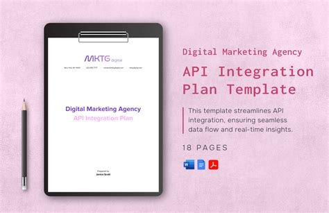 Digital Marketing Agency API Integration Plan Template - Download in ...