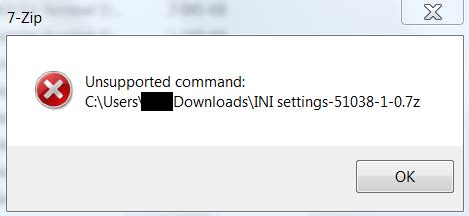 7Z.exe Application Error 的图像结果
