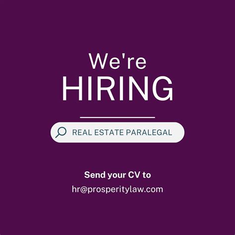 New Role - Real Estate Paralegal 📢 Our Real Estate team is growing and we are looking for a ...