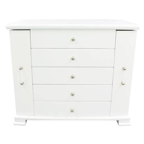 White Modern Wood Jewelry Box - Walmart.com