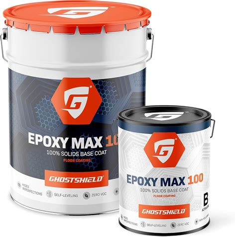 Ghostshield Epoxy Max 100-3 Gallon Kit -100% Solids Epoxy Floor Kit ...