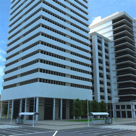 3DS Max Building Model 的图像结果