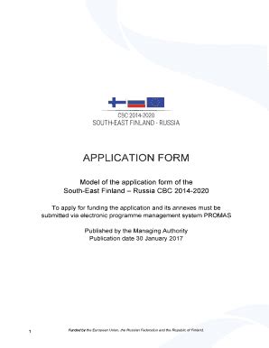 Fillable Online sefrcbc Application form model - SEFR CBC 2014-2020 ...