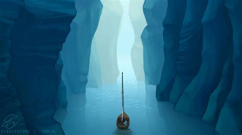Download wallpaper 1366x768 boat, cave, river, art tablet, laptop hd ...