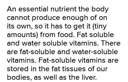 what r vitamins ? please answer fast - Brainly.in