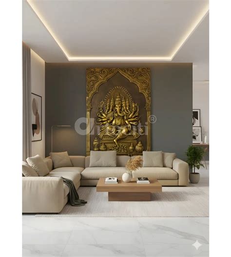 Buy 7X5 Feet Panchmukhi Ganesha 3D Mural Wall Art Online