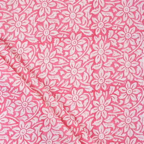 Floral Indian Block Printed Cotton Voile Fabric – DMAASA