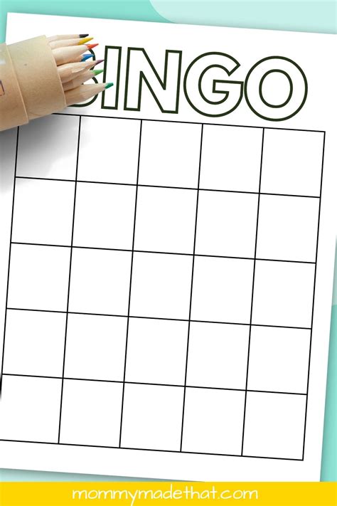 Bingo Card Templates (Free Printables!)