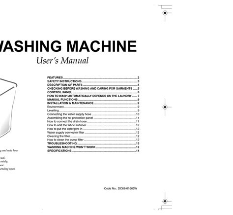 Image result for Samsung Washing Machine Operating Manual