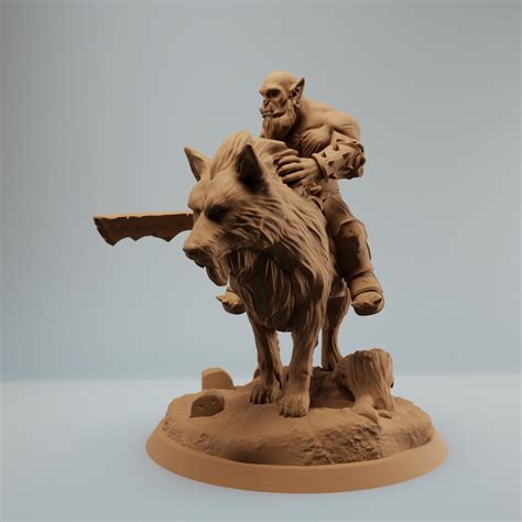 🐺 Orc Rider on Dire Wolf, Mounted Orc, Orc Wolfrider- Supported・ 3D ...