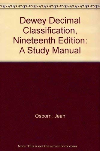 Buy Dewey Decimal Classification, Nineteenth Edition: A Study Manual ...