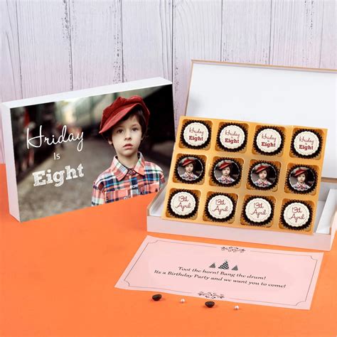 Birthday Party Invitation for Friends – 12 Chocolate Sample Box ...