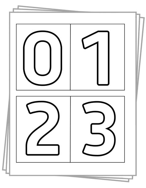 Image result for Printable Block Number Templates