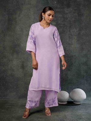 Buy Phulkari Forever Pure Organza Hand Embroidered Phulkari Kurta ...