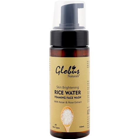 Globus Naturals Remedies Skin Brightening Rice Water Foaming Face Wash ...