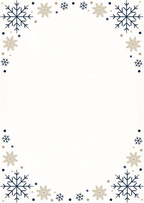Blue and Beige Christmas Snowflakes Page Border | Christmas lettering, Free christmas borders ...