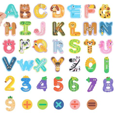Buy Masroo52PCS Large Magnetic Letters, Cute Animal Alphabet ABC ...