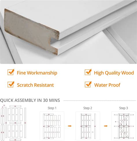 JINS&VICO 28 x 84 K-Style Sliding Barn Door, Solid Wood India | Ubuy