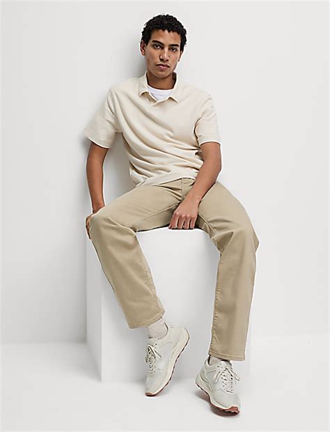 Buy Straight Fit Stretch Jeans at Marks & Spencer