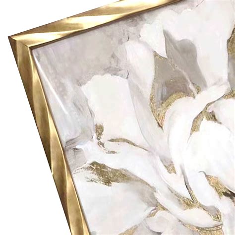 White & Gold Peonies Wall Art | At Home