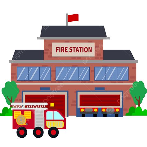 Cartoon Fire Station Clip Art