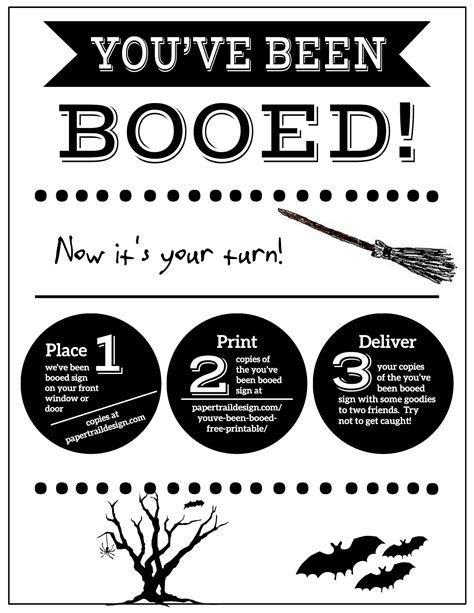 You've Been Booed Free Printable Signs - Paper Trail Design