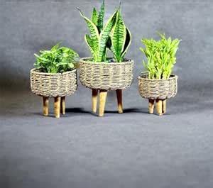Polygon Green Handmade Jute Rope Planters Highly Strong Plant Container ...