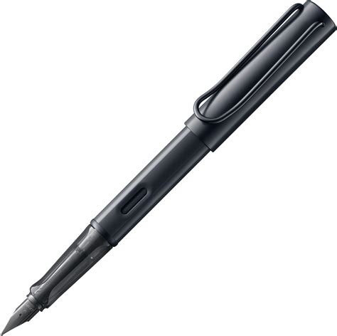 Lamy AL-Star Black Fountain Pen Medium Nib with T10 Blue cartridge and ...