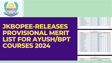 J&K Board of Professional Entrance Examinations (BOPEE) Releases ...