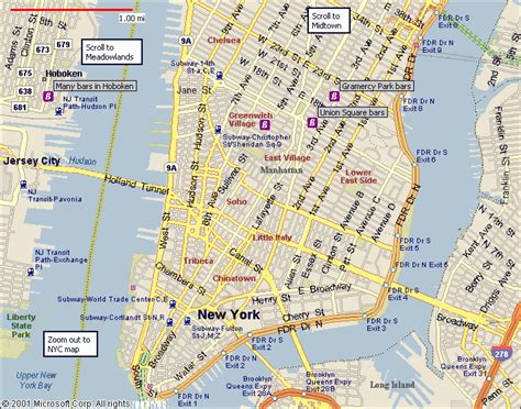 Map Of New York City Manhatten - Tourist Map