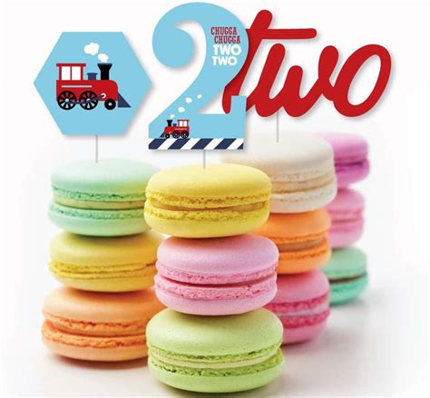 Buy 2nd Birthday Railroad Party Crossing - Dessert Cupcake Toppers ...